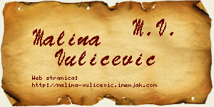 Malina Vulićević vizit kartica